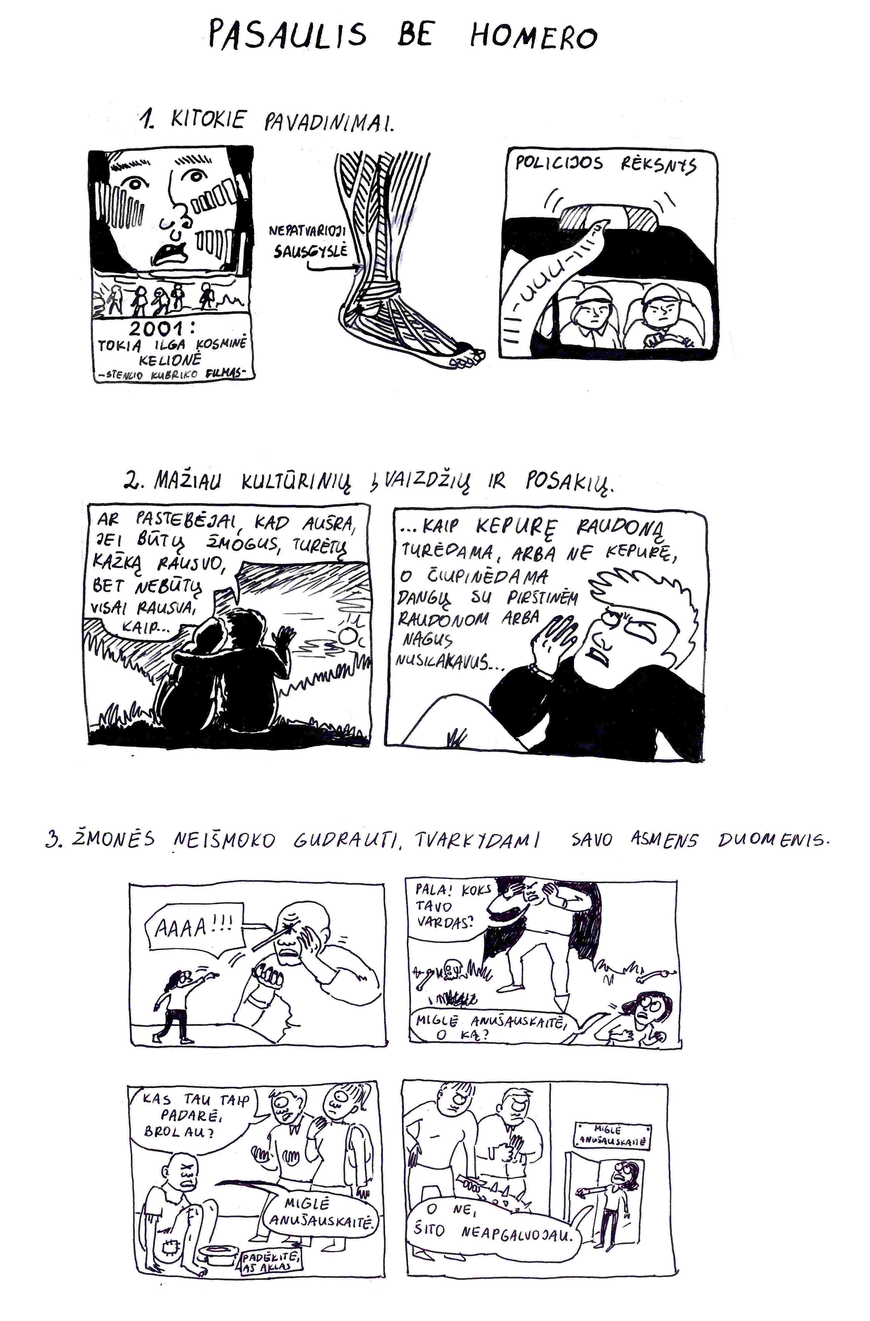 Miglės Anušauskaitės komiksas