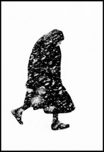 Thomas Hoepker. Pagyvenusi moteris pūgoje. 1954