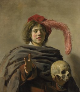 Frans Hals. Jaunas vyras su kaukole. 1626–1628