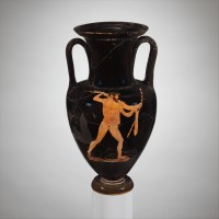 Amfora, vaizduojanti Dzeusą, svetimšalių globėją. V a. pr. Kr. vid. Iš: www.metmuseum.org