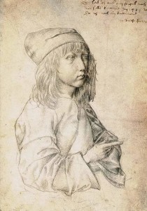 Albrecht Dürer. Autoportretas. 1484