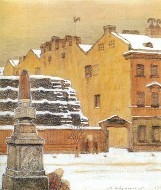 Mstislavas Dobužinskis. Žiema mieste. 1904