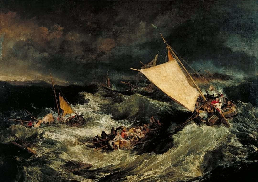 Joseph Mallord William Turner. Laivo sudužimas. 1805