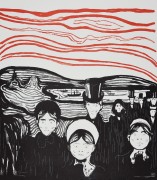Edvard Munch. Nerimas. 1896. Litografija