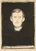 Edvard Munch. Autoportretas. 1895. Litografija