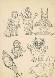 Jolitos Skablauskaitės piešinys be pavadinimo, nedatuotas. Lietuvos literatūros ir meno archyvas, f. 791